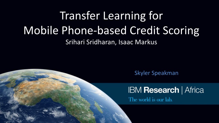 transfer learning for mobile phone based credit