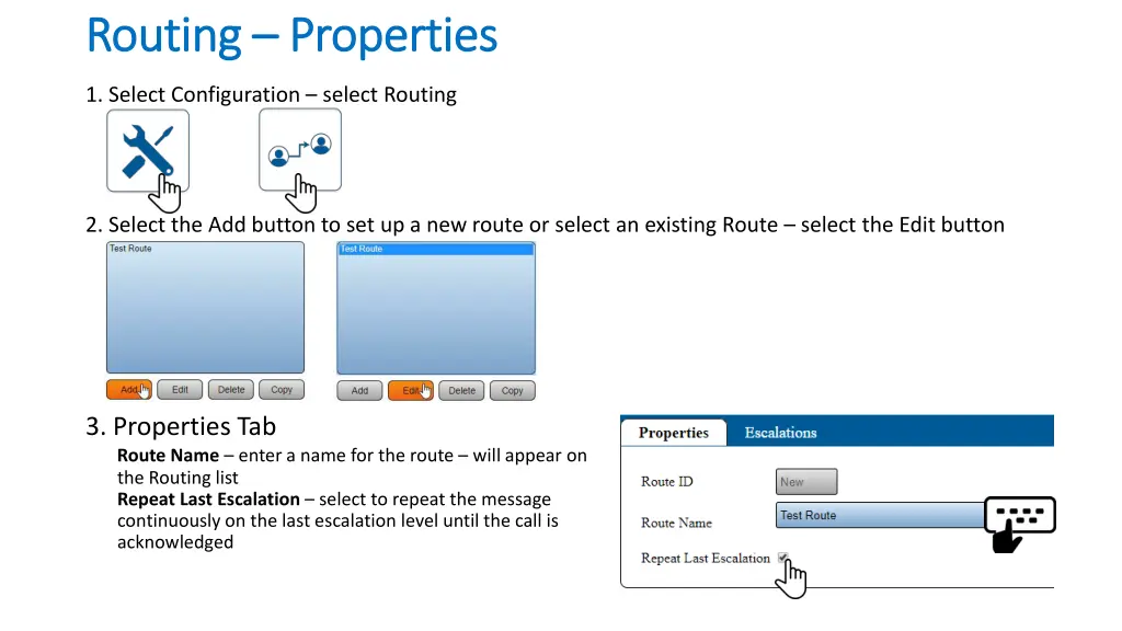 routing routing properties properties