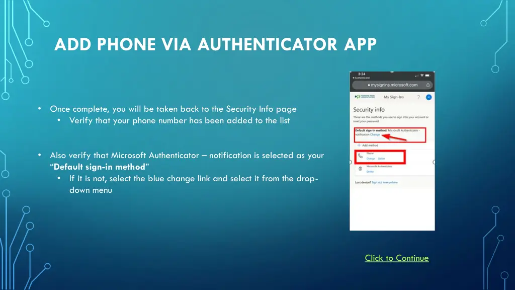 add phone via authenticator app 2