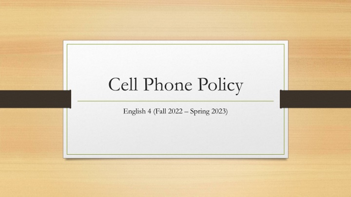 cell phone policy