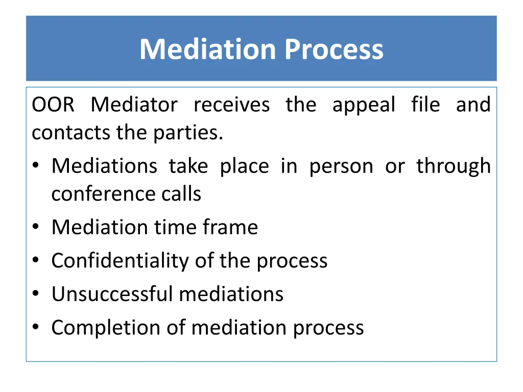 mediation process