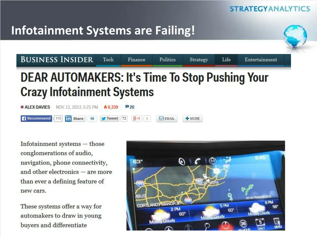 infotainment systems are failing