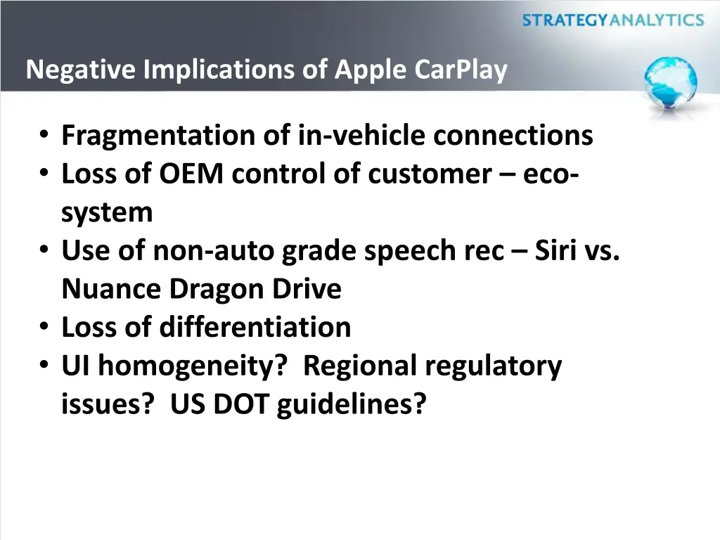 negative implications of apple carplay