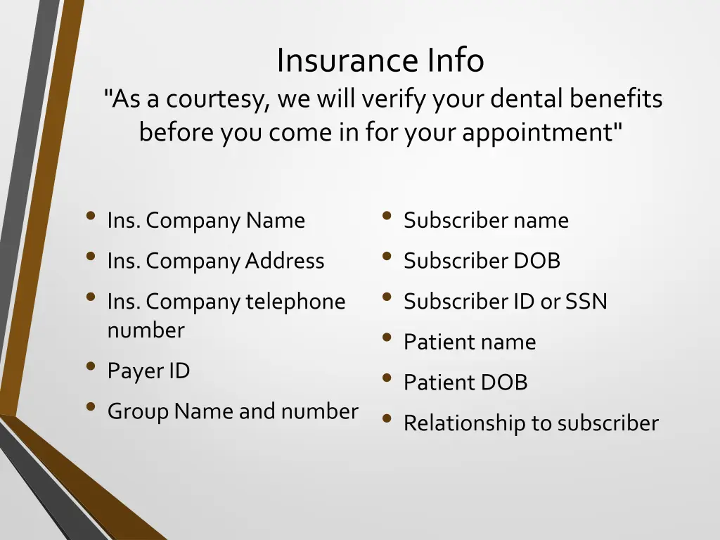 insurance info