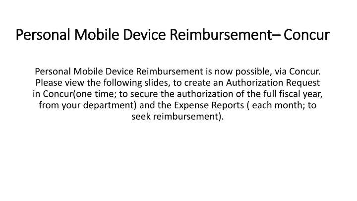 personal mobile device reimbursement personal