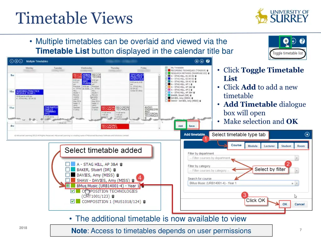 timetable views