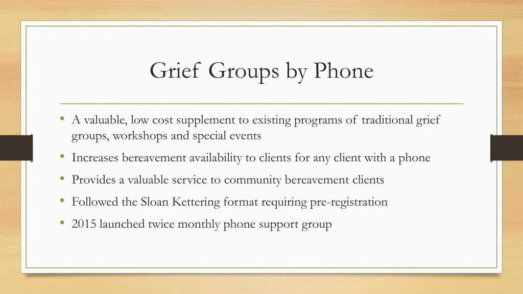 grief groups by phone 1