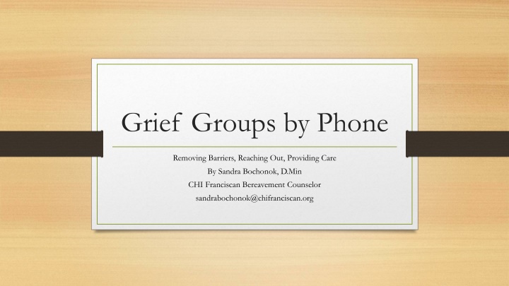 grief groups by phone