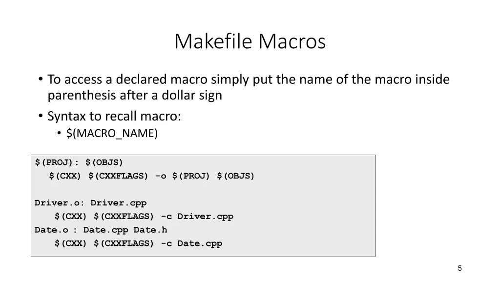 makefile macros 1