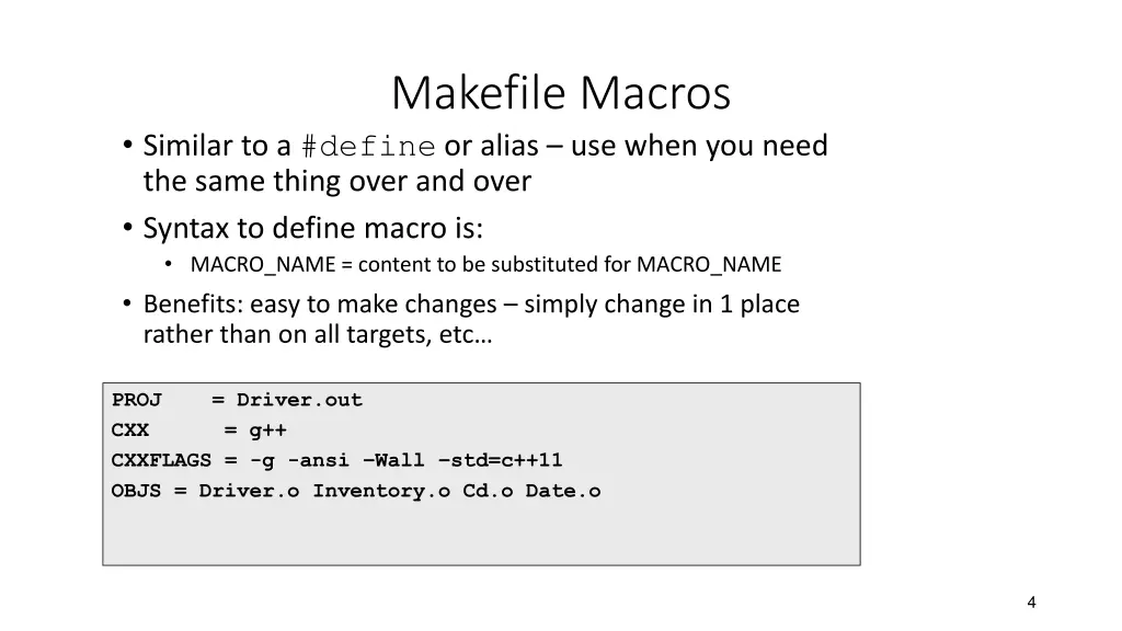 makefile macros