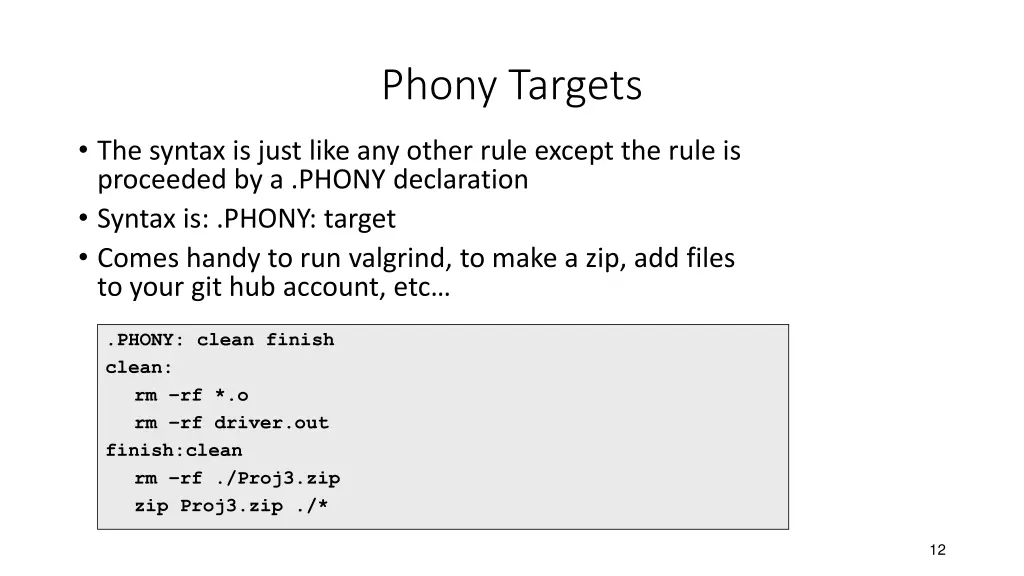 phony targets 1