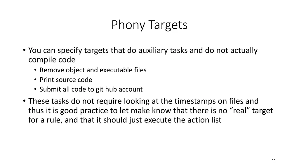 phony targets