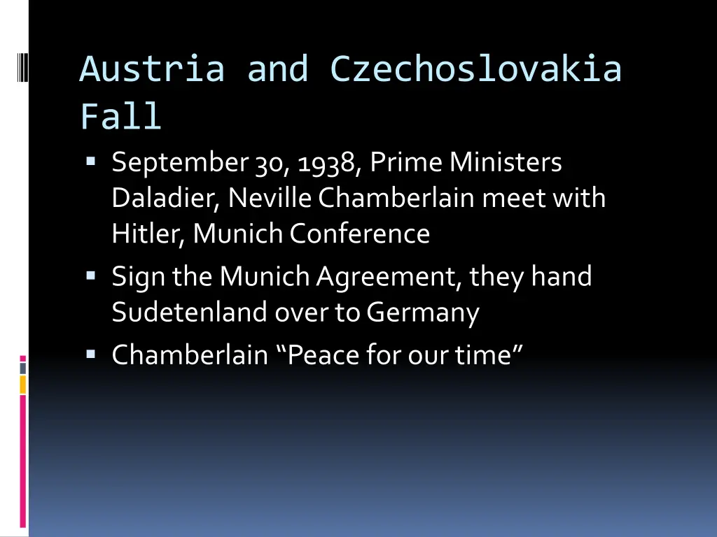 austria and czechoslovakia fall september 30 1938