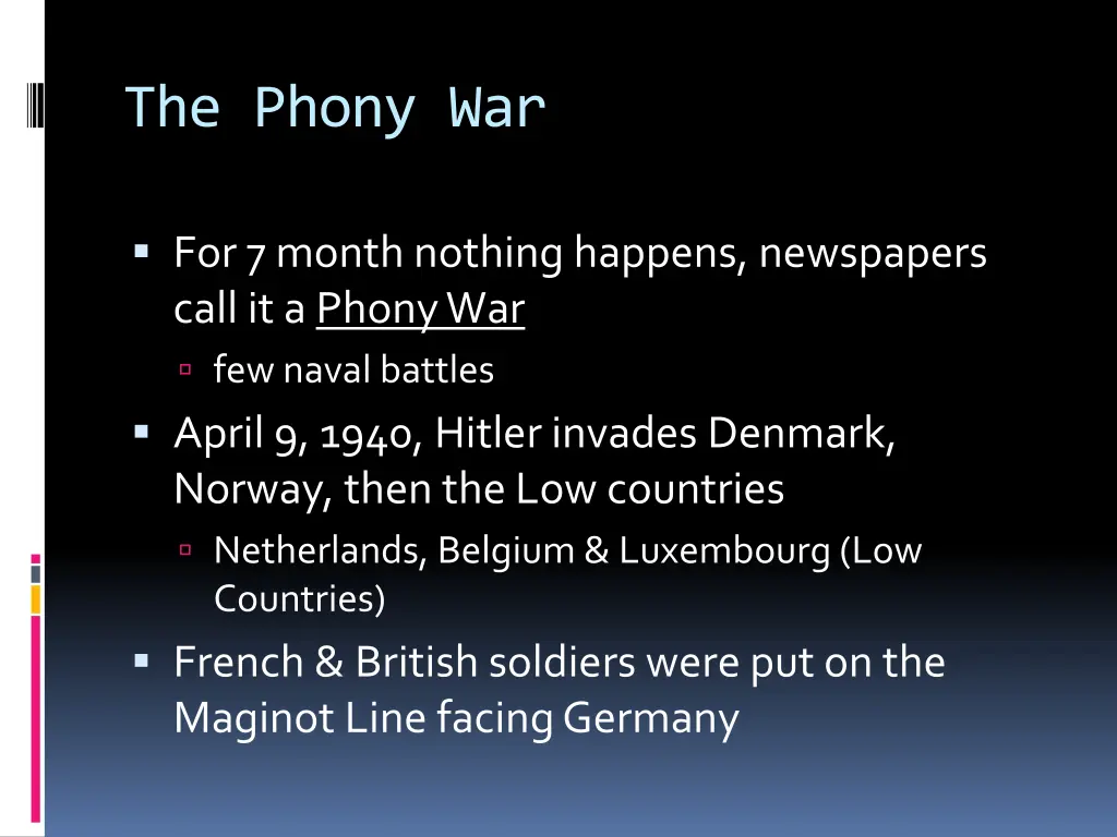 the phony war