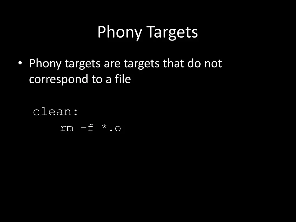 phony targets