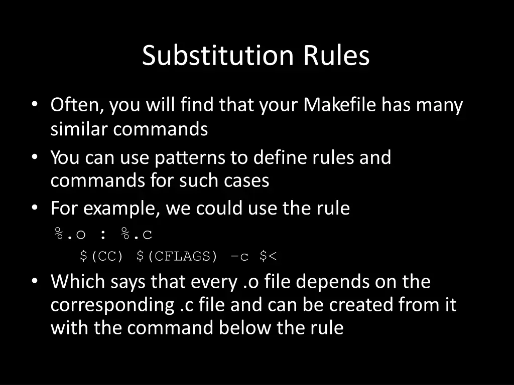 substitution rules