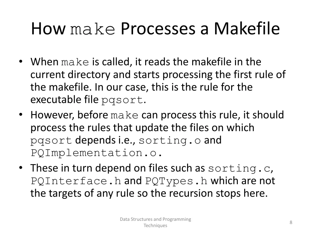 how make processes a makefile