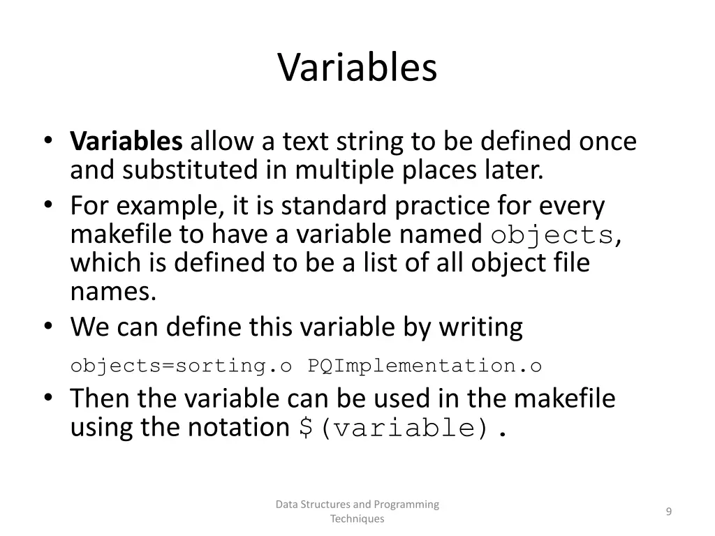 variables