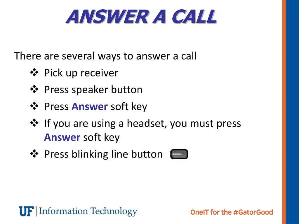 answer a call