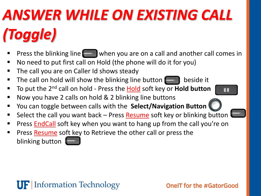 answer while on existing call toggle