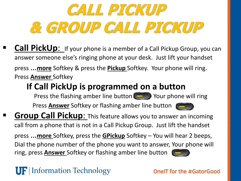 call pickup group call pickup