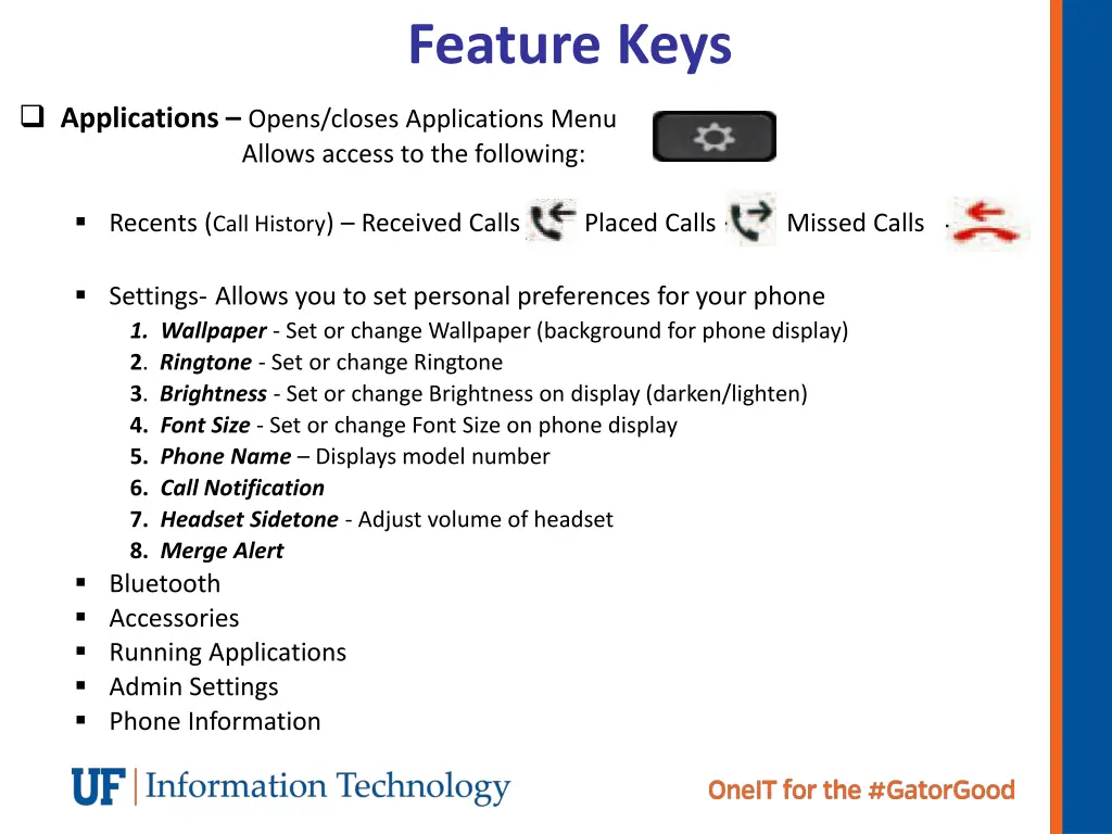 feature keys 1