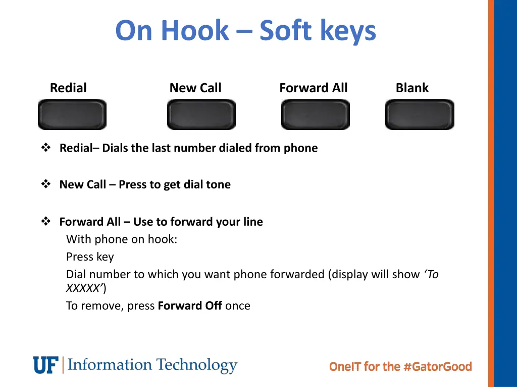 on hook soft keys