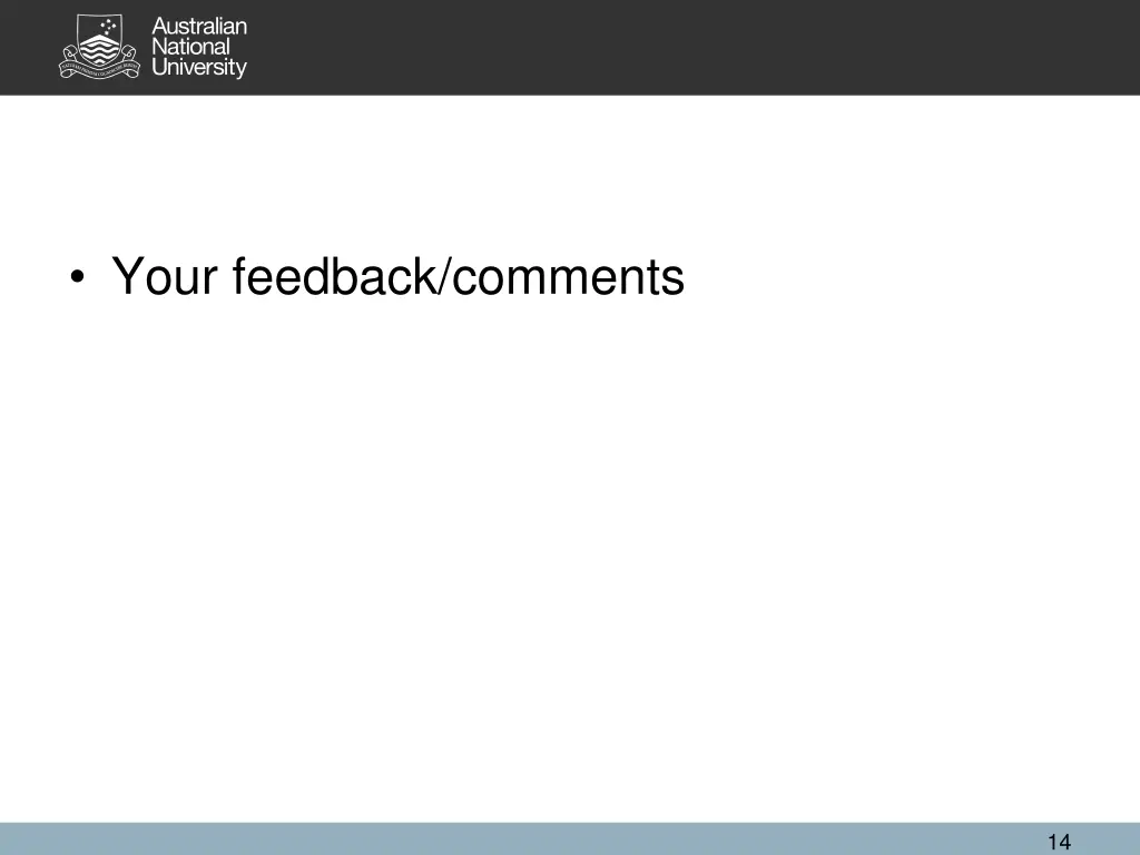 your feedback comments