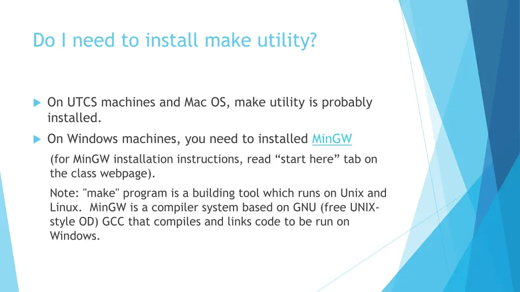 do i need to install make utility