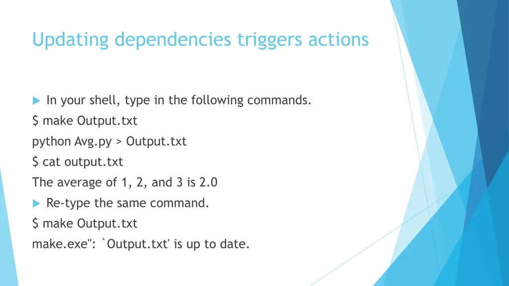 updating dependencies triggers actions 1