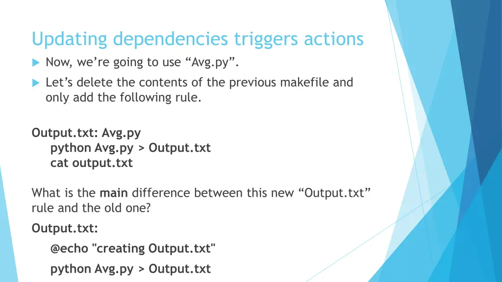 updating dependencies triggers actions