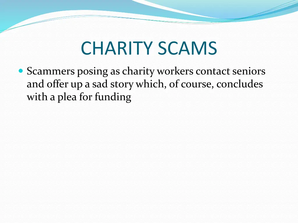 charity scams