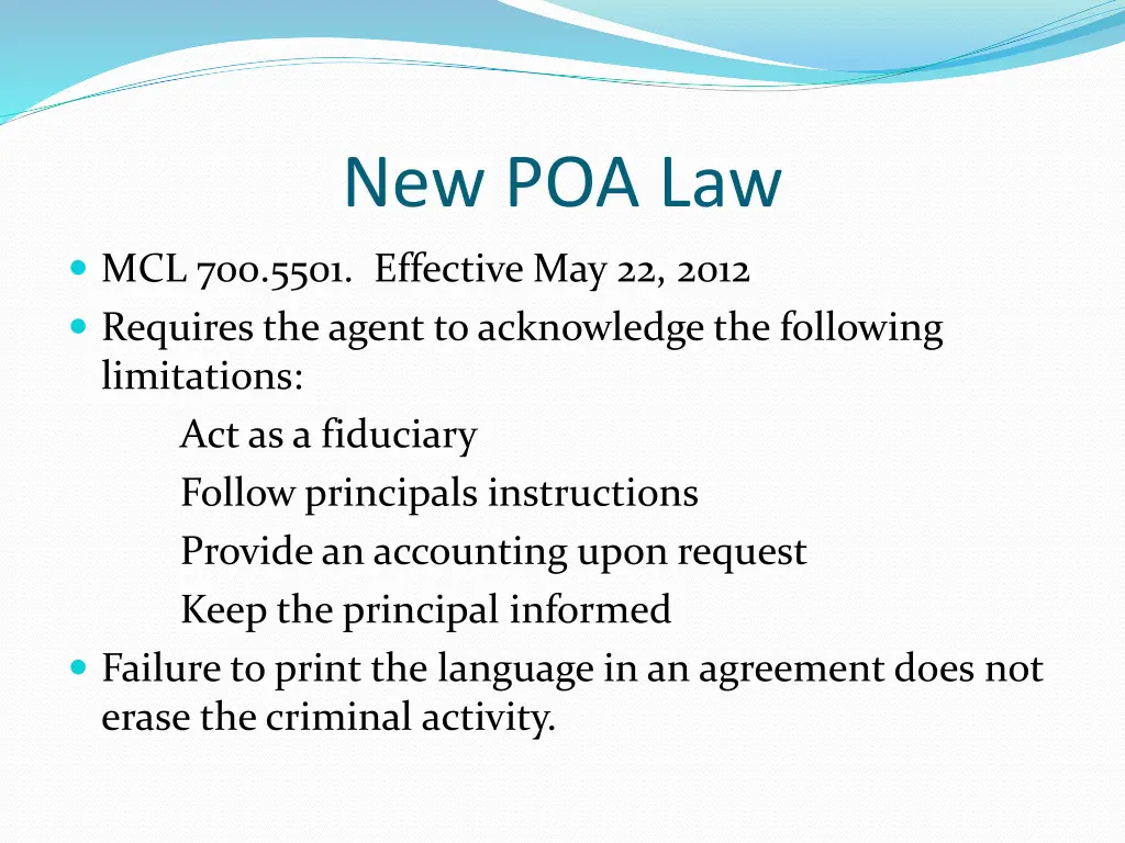 new poa law