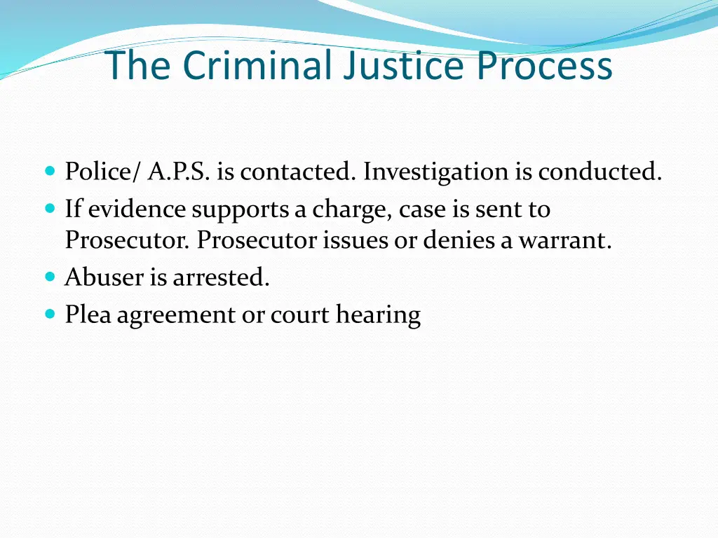 the criminal justice process