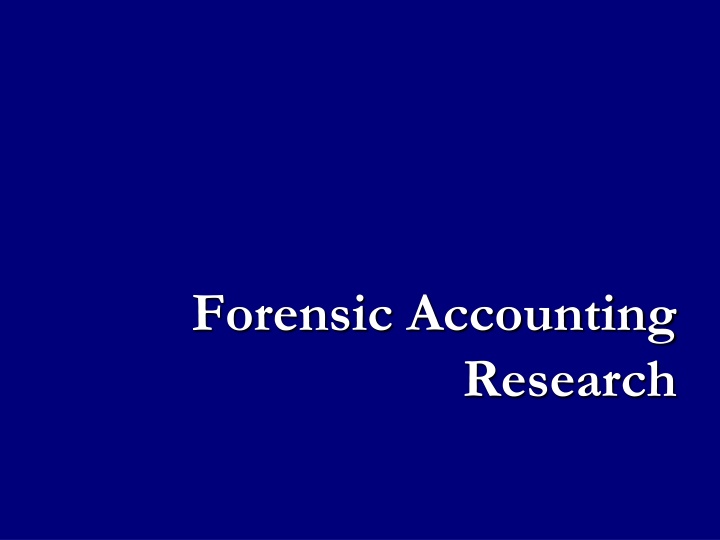 forensic accounting