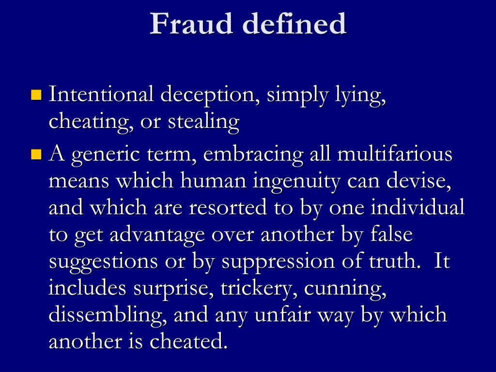 fraud defined