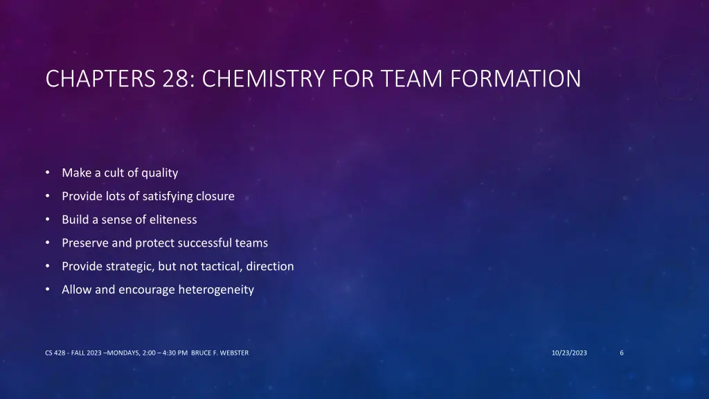 chapters 28 chemistry for team formation