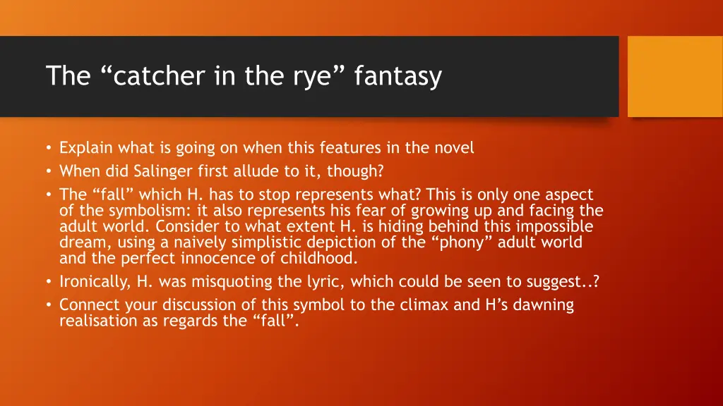 the catcher in the rye fantasy