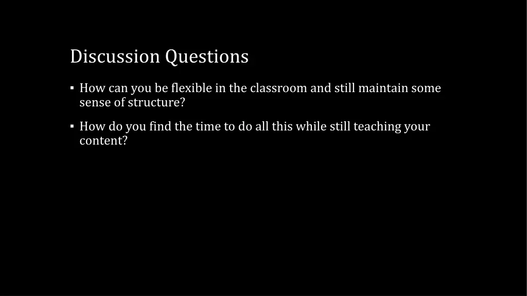 discussion questions