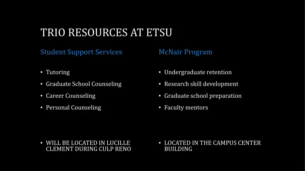 trio resources at etsu