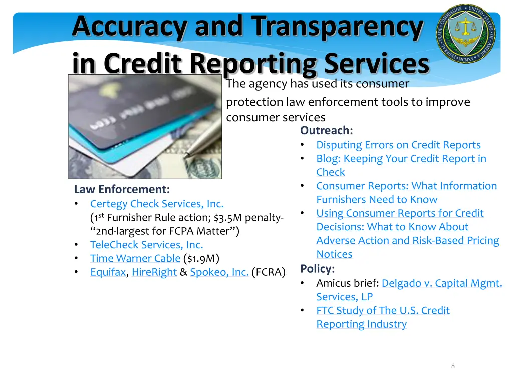 accuracy and transparency in credit reporting