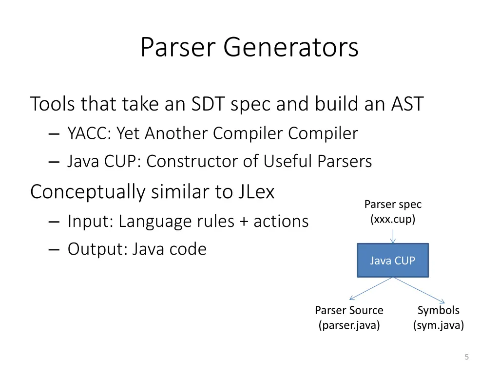 parser generators