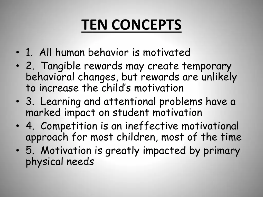 ten concepts