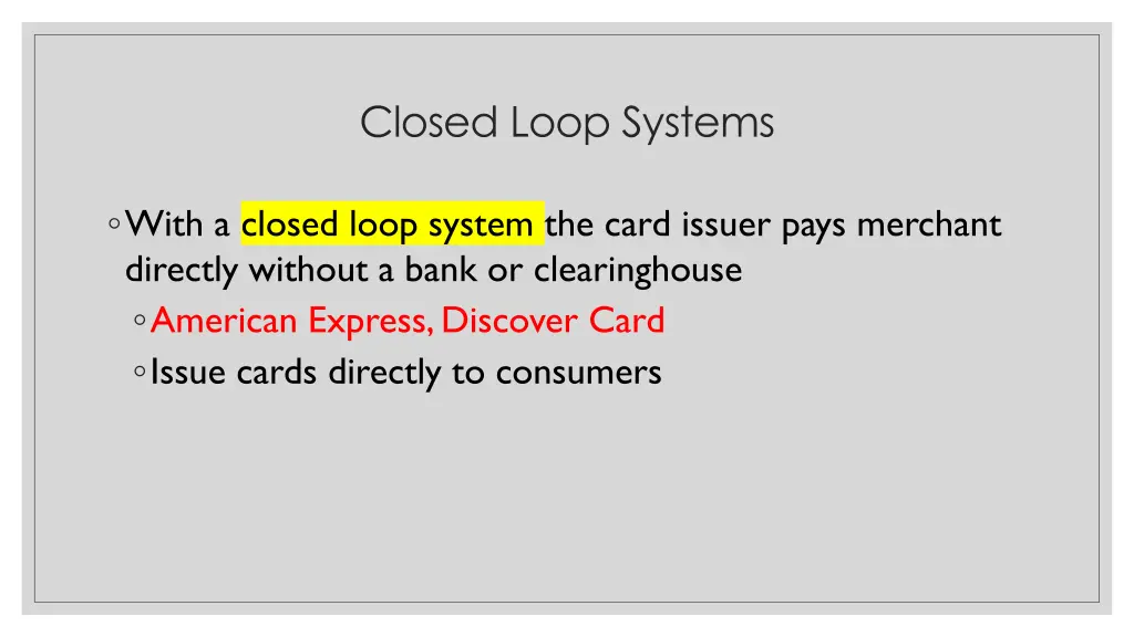 closed loop systems