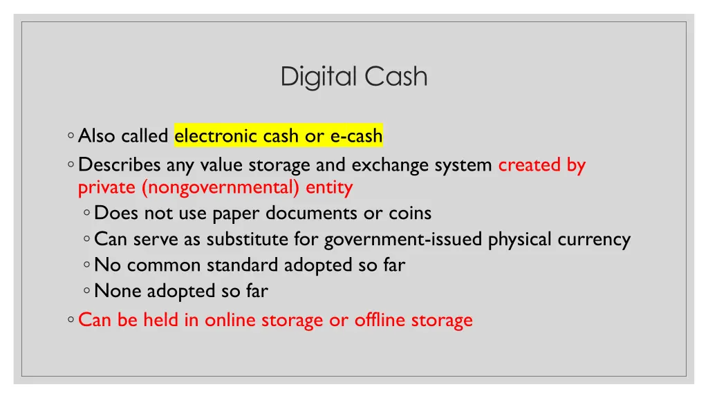 digital cash