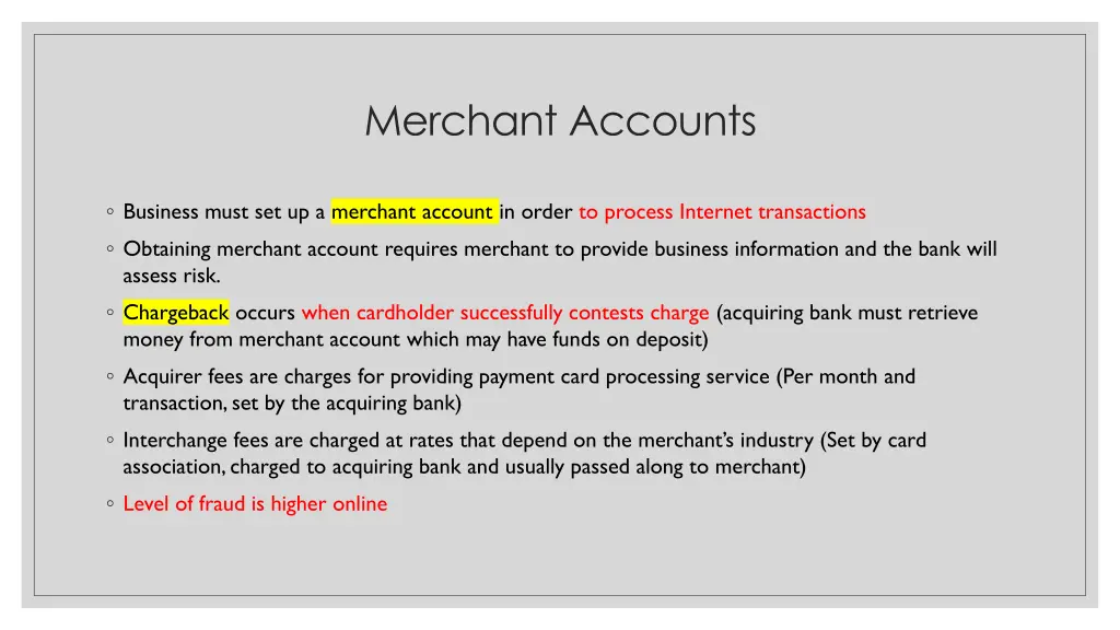 merchant accounts