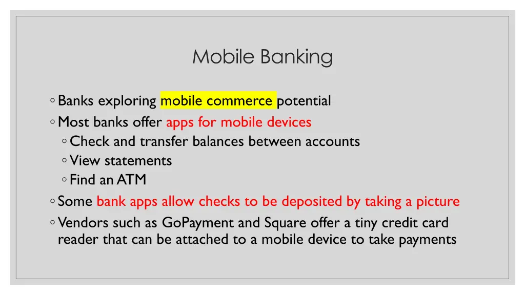 mobile banking