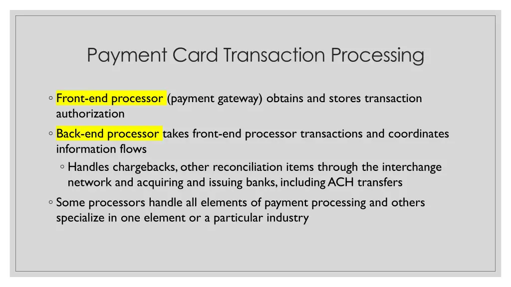 payment card transaction processing 1