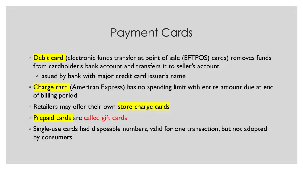 payment cards 1