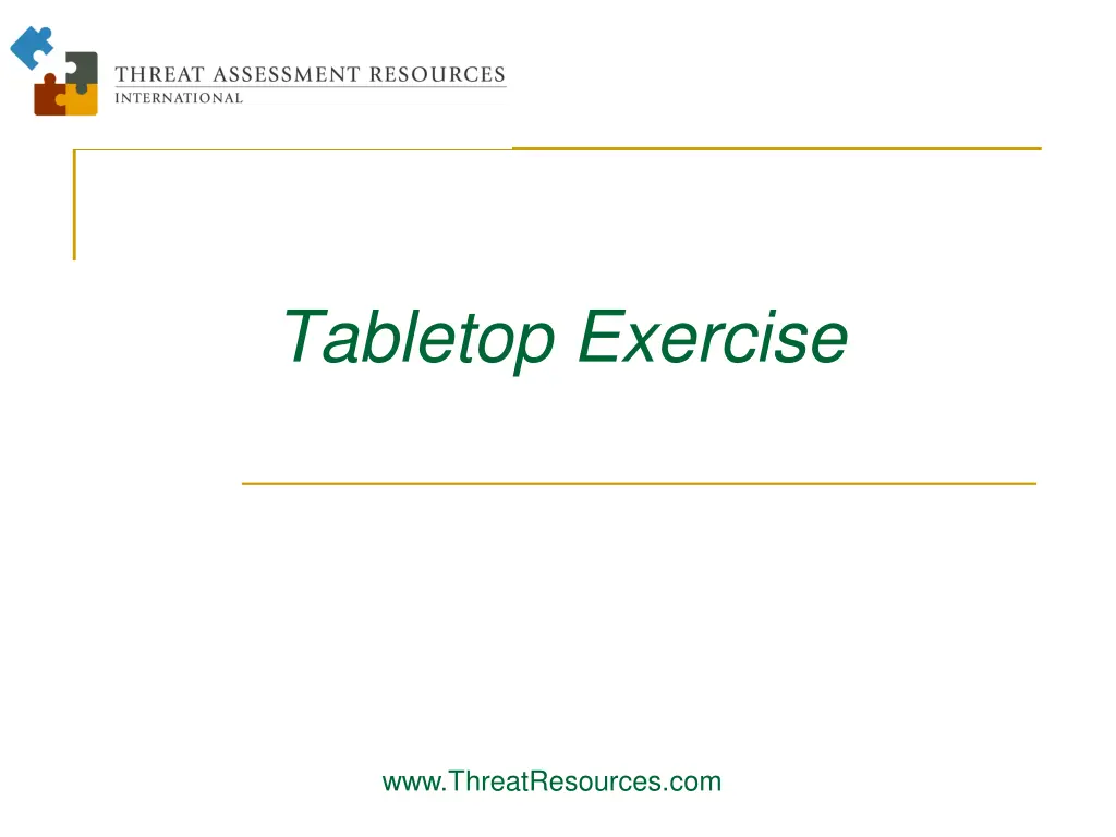 tabletop exercise